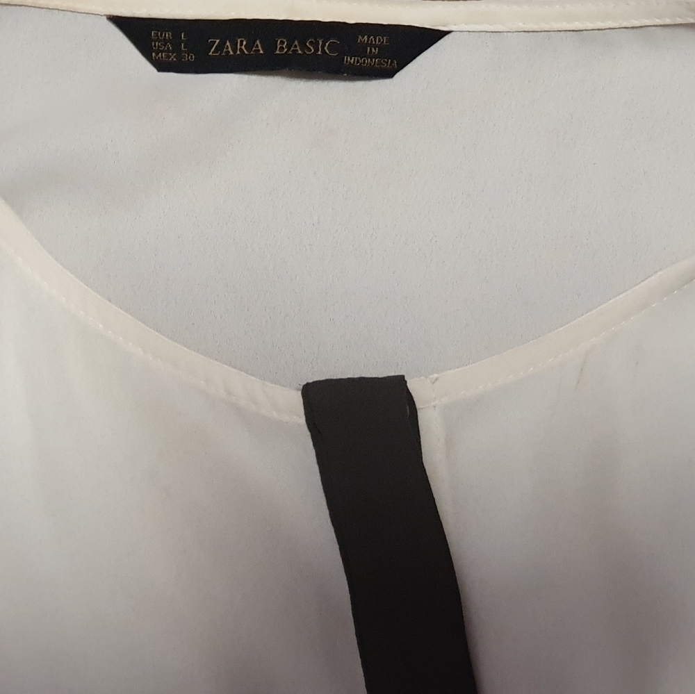 Women's Zara Basic Blouse Top Size L - Picture 15 of 16